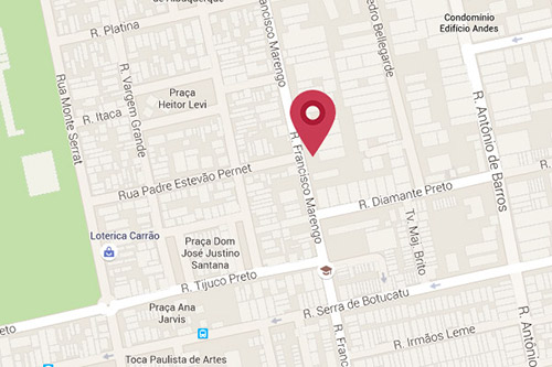 Mapa Buffet Wishes - Rua Francisco Marengo, 367, Tatuapé, SP